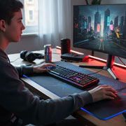 Foto de Kit Gamer Swissmobility HPE708-G800 Teclado y Mouse Black Knight Negro 