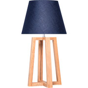 Foto de Lámpara oficina Alterego Bilbao Yara cónica azul/madera 