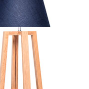 Foto de Lámpara oficina Alterego Bilbao Yara cónica azul/madera 