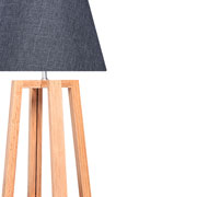 Foto de Lámpara oficina Alterego Bilbao Cónica gris/madera 
