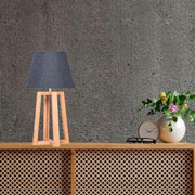 Foto de Lámpara oficina Alterego Bilbao Cónica gris/madera 