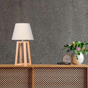 Foto de Lámpara oficina Alterego Bilbao Cónica hueso/madera 