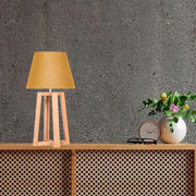 Foto de Lámpara oficina Alterego Bilbao Yara Cónica mostaza/madera 