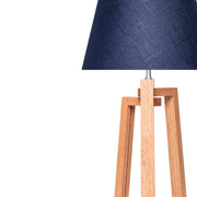 Foto de LÁMPARA OFICINA ALTEREGO NORDICO OCTAVIA CONICA AZUL/MADERA 