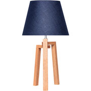 Foto de LÁMPARA OFICINA ALTEREGO NORDICO OCTAVIA CONICA AZUL/MADERA 