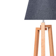 Foto de LÁMPARA OFICINA ALTEREGO NORDICO OCTAVIA CONICA GRI/MADERA 