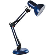 Foto de Lampara Para Escritorio Aries Con Brazo Flexible Color Azul 