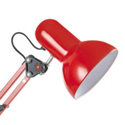Foto de Lampara Para Escritorio Aries Con Brazo Flexible Color Roja 