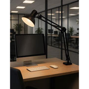 Foto de Lampara Para Restirador Con Brazo Flexible Color Negro 