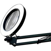 Foto de Lampara Para Restirador Con Lupa Y Brazo Flexible Color Negro 