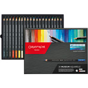 Foto de Lápices Acuarelables Caran D´Ache Museum Marino estuche con 20 colores 