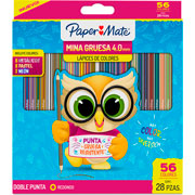 Foto de Lapices De Colores Paper Mate Doble Punta 0.4Mm Con 28 Surtido 