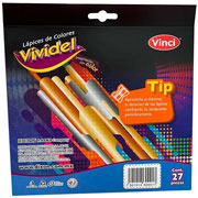Foto de Lapices de Colores Vividel 4 mm con 27 Piezas 