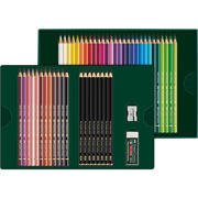 Foto de Lápices Faber-Castell Polychromos y Pitt Graphite Matt Set con 50 
