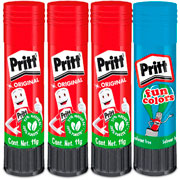Foto de Lapiz adhesivo Pritt 11g blister con 3 mas pritt azul 10g 