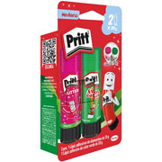 Foto de Lapiz Adhesivo Pritt 20G 2P Glitter Rosa/Verde Con 2 