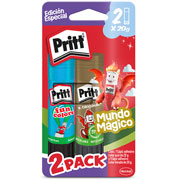 Foto de Lapiz adhesivo Pritt 20g dorado y 20g azul 