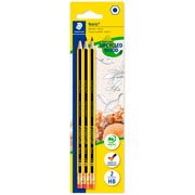 Foto de Lapiz Escolar Staedtler 122 Noris Amarillo Goma HB 3 Piezas 