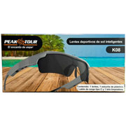Foto de Lentes de Sol Inteligentes Peaktour K08 Bt 3.7V Usb-C Gris 