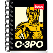 Foto de Libreta de Apuntes Scribe Mandalorian Doble Espiral Pocket 80 Hojas Ray 