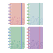 Foto de Libreta de Apuntes Senfort Spring 7.5x13.5 cm Puntos 80 Hojas Azul 