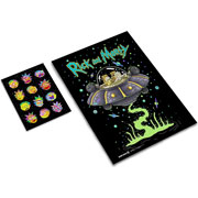 Foto de Libreta Geek Rick y Morty Space Con Poster y Stickers 