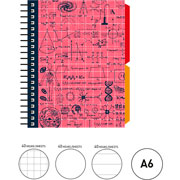Foto de Libreta Senfort Maths Book Mix 120 Hojas 2 Separadores Rojo 
