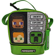 Foto de Lonchera Escolar Ruz Minecraft Amigos Verde 