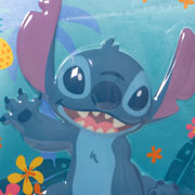 Foto de Lonchera Escolar Ruz Stitch Flor Azul 