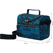 Foto de Lonchera Escolar Totto Ac61 Pizarra Azul/Negro 