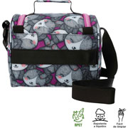 Foto de Lonchera Escolar Totto Ac61 Pizarra Gris/Rosa 