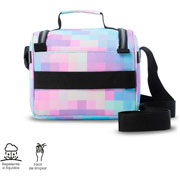 Foto de Lonchera Escolar Totto Pixelly Glitter Azul 