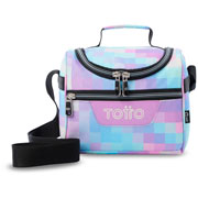 Foto de Lonchera Escolar Totto Pixelly Glitter Azul 