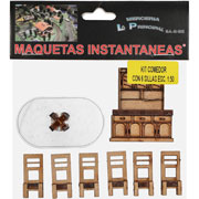 Foto de Maqueta Kit Comedor 6 Sillas Principal Esc 1.50 