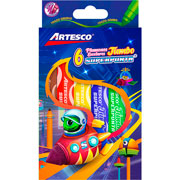 Foto de Marcador Escolar Artesco Superpunta Jumbo Con 6 Surtido 