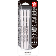 Foto de Marcador Para Caligrafia Sakura Gelly Blanco Con 3 Piezas 