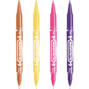 Foto de Marcador Permanente Doble Punta Zebra Mckie Flowers Con 4 