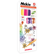 Foto de Marcador Permanente Doble Punta Zebra Mckie Flowers Con 4 