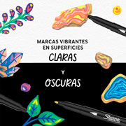 Foto de Marcador Sharpie Acrylic Punta Bala Surtido Con 5 Piezas 