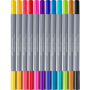 Foto de Marcadores Acuarelables Faber-Castell Goldfaber Aqua Doble Punta con 12 