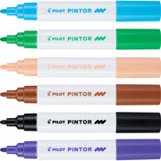 Foto de Marcadores Pintor Punto Mediano 1.4Mm Colores Básicos Blister Con 12 