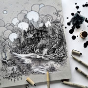 Foto de Marcadores Sakura Pigma Micron Negro con 6 Piezas 