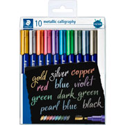 Foto de Marcadores Staedtler Caligraphy Metalicos Blister Con 10 