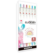 Foto de Marcadores Zebra Clickart Pastel Sunrise Paquete Con 6 Piezas 