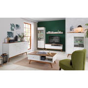 Foto de Mesa De Centro Alterego Heda Erikson blanco/nogal 