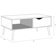 Foto de MESA DE CENTRO ALTEREGO OSLO NORDIK 7538449AK BLANCO/ROBLE 