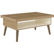 Foto de Mesa de centro Bertolini Lucca Roble Con Off White 