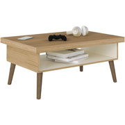 Foto de Mesa de centro Bertolini Lucca Roble Con Off White 