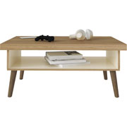 Foto de Mesa de centro Bertolini Lucca Roble Con Off White 