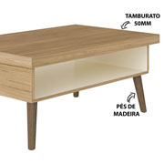 Foto de Mesa de centro Bertolini Lucca Roble Con Off White 